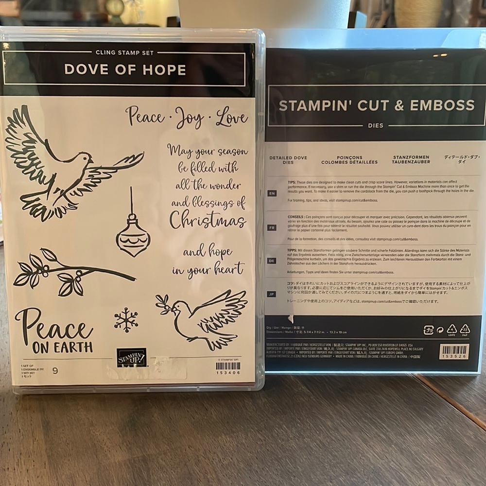 Stampin Up - Dove of Hope stamp set with coordinating Detailed Dove Die set